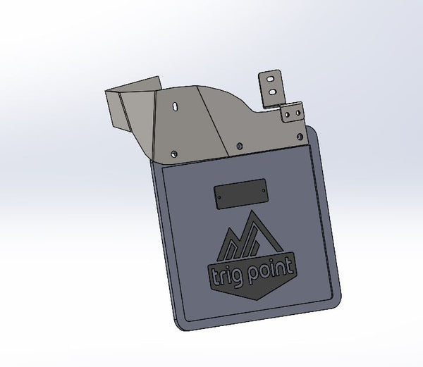 CAD drawing extended mudflap kit brackets 