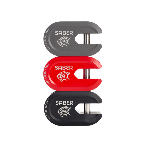 Available Saber off-road winch shackle colours 