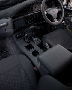installed aftermarket auto centre console in Toyota 80 series automatic 