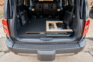 Before and after installed rear seat platform Toyota 250 Prado 7 seat & 5 seat 