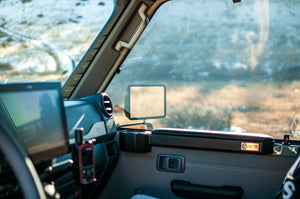 Black cup holder arm rests installed Toyota LandCruiser 