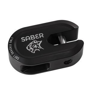 Black alloy winch shackle for recoveries, beach, touring, 4x4