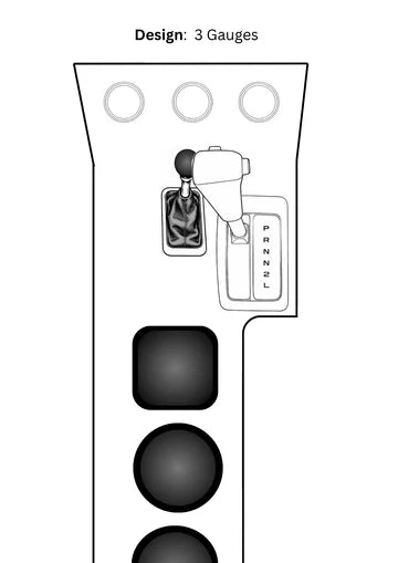 Aftermarket centre floor console to suit 80 series automatic with cup holders and 4 gauges to suit boost, egt, voltage 