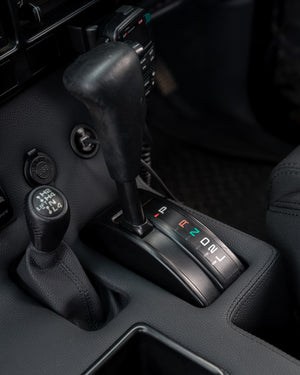 close up view of new centre console inside Toyota 80 series Land Cruiser wagon