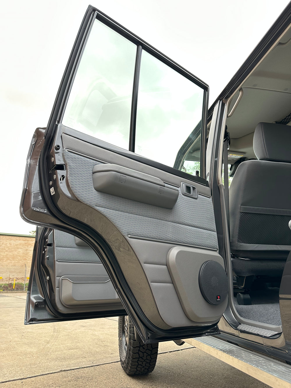 Grey Department of the Interior rear speaker door pods