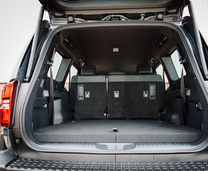 Toyota Prado 250 false floor platform creating additional rear cargo space 