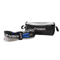 Saber offroad 8K kinetic recovery rope 8,000kg premium nylon 66 recovery rope for safe 4WD vehicle recoveries in sand, mud and off-road conditions.