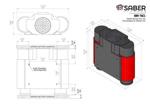 Saber off-road beach twin air compressor dimensions for mounting